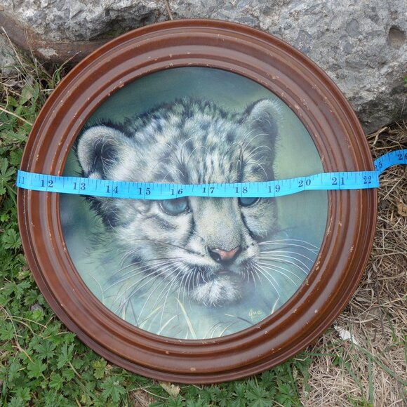 Princeton Gallery Cubs of the Big Cats Plate Collection Snow Leopard Cub by Qua - Picture 8 of 11